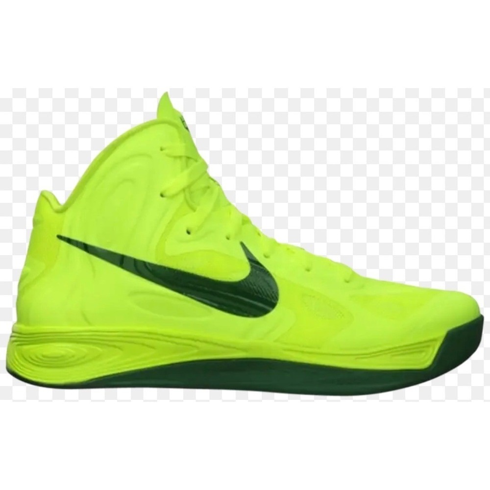 Nike Zoom Hyperfuse 2012 Volt Yellow Gorge Green Mens Basketball Shoes Size 10